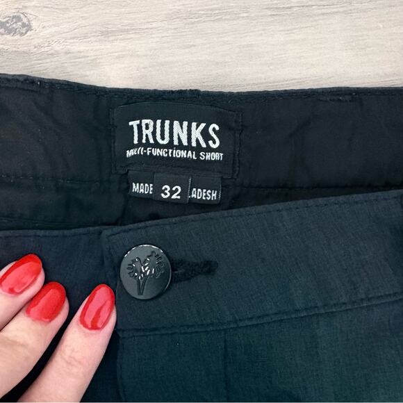 Trunks Men's Black Multi Functional Hybrid Swim Active Shorts Size 32 - Picture 5 of 7